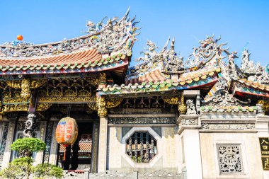 Longshan Tapınağı Tayvan taipei City popüler yeri bina güzel mimari olduğunu