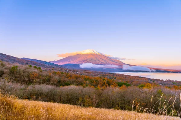 Bela Paisagem Montanha Fuji Yamanakako Lago Yamanaka Temporada Outono Japão — Fotografia de Stock