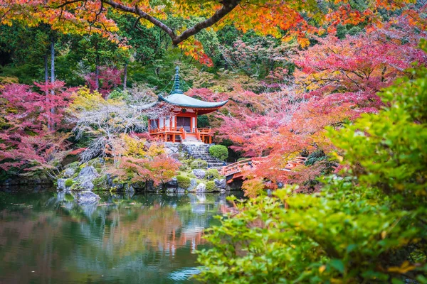 Schöner Daigoji Tempel Mit Buntem Baum Und Blatt Der Herbstsaison — Stockfoto