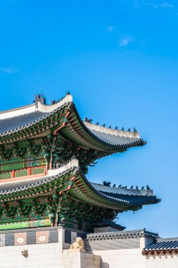 Gyeongbokgung Sarayı Seul Güney Kore'de bina güzel mimari