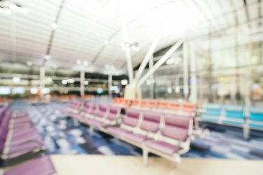 Soyut bulanıklık ve arka plan için Havaalanı terminal iç defocused