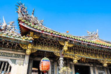 Longshan Tapınağı Tayvan taipei City popüler yeri bina güzel mimari olduğunu