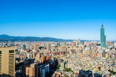 Tayvan Taipei şehir manzarası bina güzel mimari