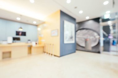 Arka plan için soyut bulanık otel ve lobi iç mimarisi