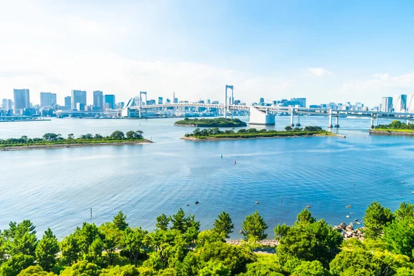 Vacker Arkitektur Byggnad Stadsbilden Tokyo Stad Med Regnbågsbron Japan — Stockfoto