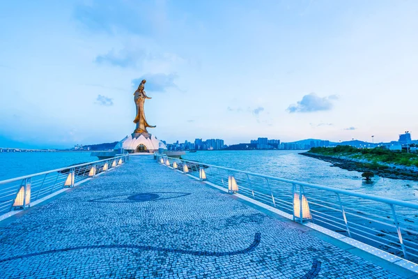 Bela Estátua Kun Iam Marco Cidade Macau — Fotografia de Stock