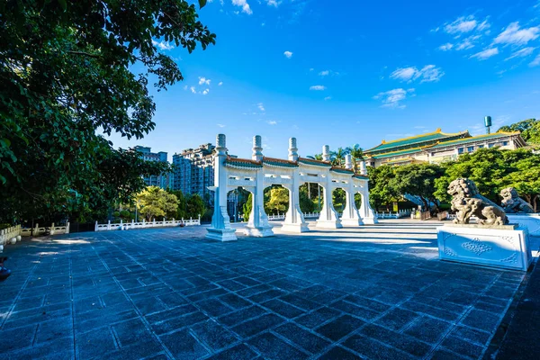 Schöne Architektonische Gebäude Außenseite Des Wahrzeichens Des Taipei National Palace — Stockfoto