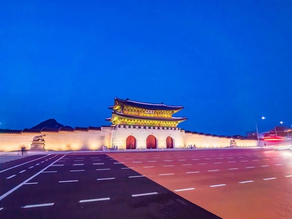 Прекрасної Архітектури Будівлі Gyeongbokgung Палац Орієнтир Сеулі Міста Південній Кореї — стокове фото