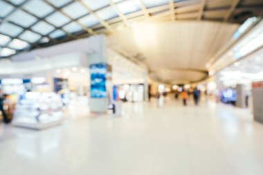 Soyut bulanıklık ve arka plan için Havaalanı terminal iç defocused