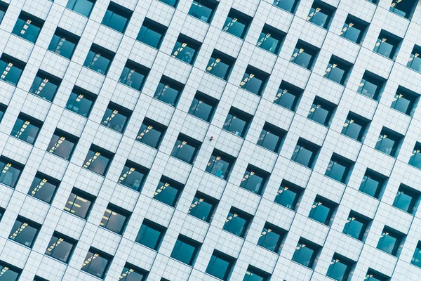 Bel Immeuble Bureaux Extérieur Moderne Avec Des Textures Motif Fenêtre — Photo