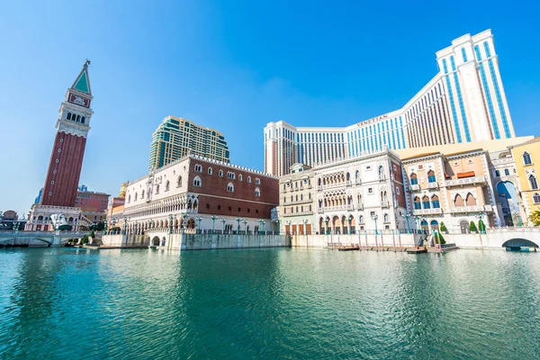 Hermoso Edificio Arquitectura Veneciano Otro Complejo Hotelero Casino Ciudad Macao —  Fotos de Stock