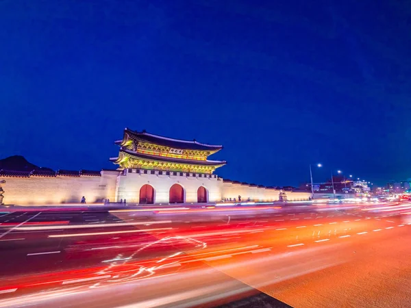 Gyeongbokgung Palace Landmark Dél Koreában Seoul Városának Gyönyörű Építészeti Épület — Stock Fotó