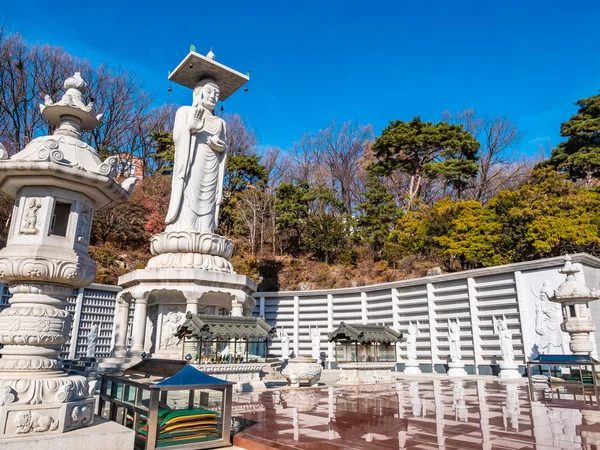 Bela Estátua Budismo Bongeunsa Temple Seul City Coreia Sul — Fotografia de Stock