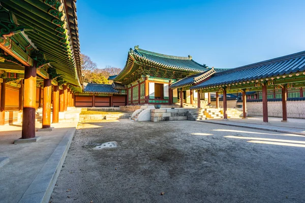 Bela Arquitetura Edifício Changdeokgung Palácio Marco Seul Cidade Coreia Sul — Fotografia de Stock