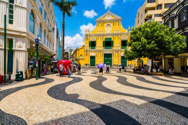 Çin, Makao - dominics macau şehirde kilise st ile bina 6 Eylül 2018 - güzel eski mimari