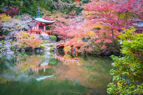 Piękna Daigoji Świątynia Kolorowe Drzewa Liści Sezonie Jesiennym Kyoto Japonia — Zdjęcie stockowe