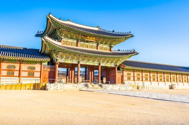 Gyeongbokgung Sarayı Seul Güney Kore'de bina güzel mimari