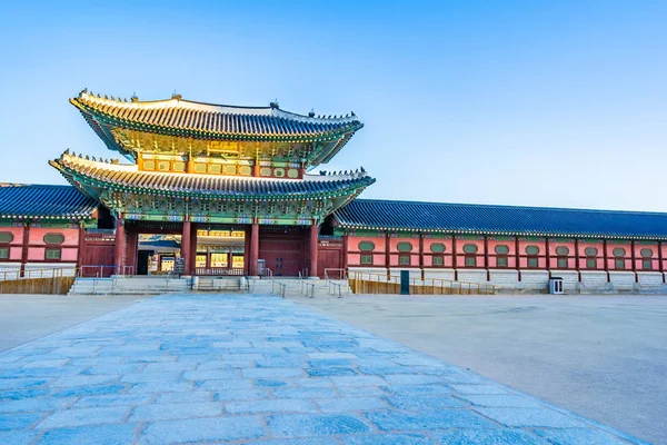 Hermoso Edificio Arquitectura Gyeongbokgung Palacio Seúl Corea Del Sur — Foto de Stock