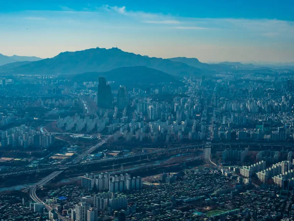 Bella Vista Aerea Dell Edificio Architettura Nella Città Seoul — Foto Stock