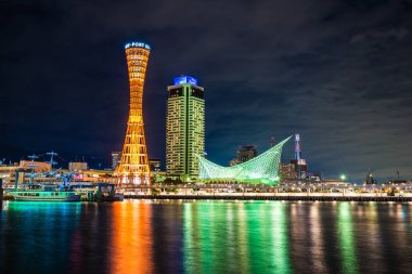 Mimari yapı ve kobe kule şehir manzarası Japonya ile güzel cityscape