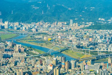 Tayvan Taipei şehir manzarası bina güzel mimari