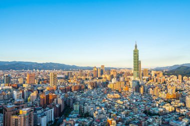 Tayvan Taipei şehir manzarası bina güzel mimari
