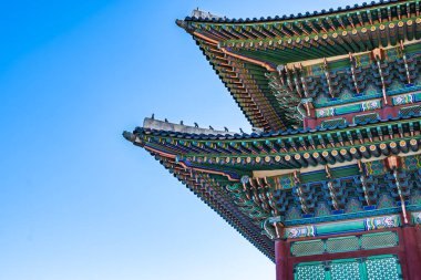 Gyeongbokgung Sarayı Seul Güney Kore'de bina güzel mimari