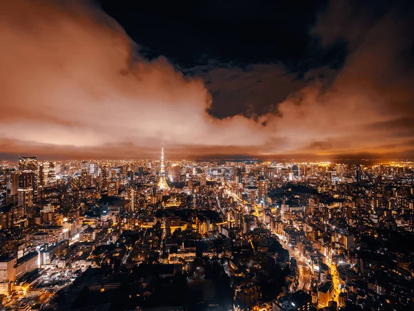 Hermosa Ciudad Con Arquitectura Edificio Paisaje Urbano Tokio Japón Por — Foto de Stock