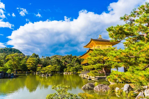 Prachtige Kinkakuji Tempel Met Gouden Pavillion Landmark Van Kyoto Japan — Stockfoto