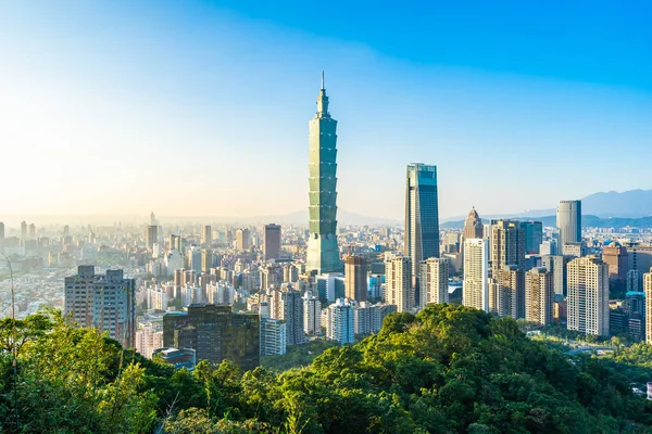 Schöne Landschaft Und Stadtlandschaft Von Taipei 101 Gebäude Und Architektur — Stockfoto