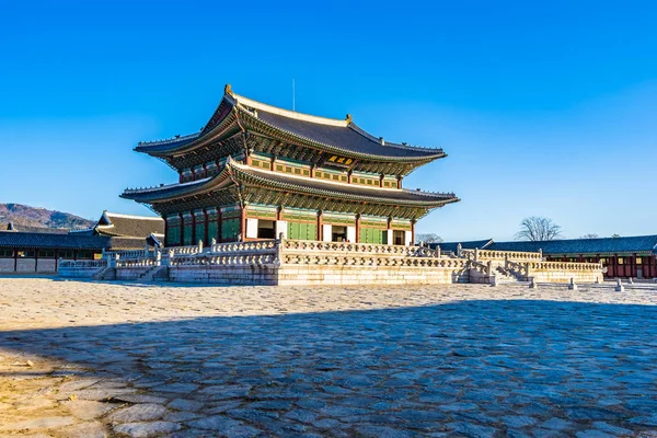 Gyönyörű Építészeti Épület Gyeongbokgung Palace Seoul Dél Korea — Stock Fotó