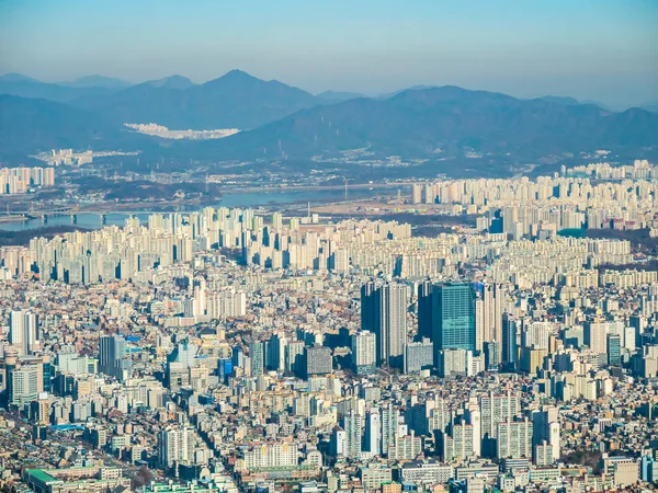 Bella Vista Aerea Dell Edificio Architettura Nella Città Seoul — Foto Stock