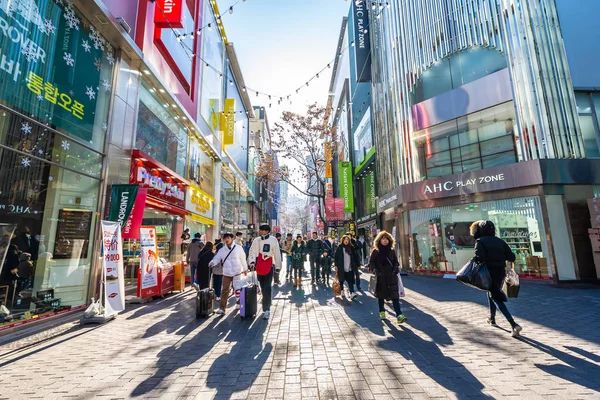 Seoul Südkorea Dezember 2018 Myeong Dong Market Ist Der Beliebte — Stockfoto