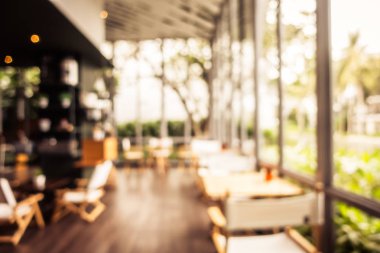Soyut bulanıklık ve ufuk restoran ve kafe iç arka planı için