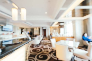 Soyut bulanıklık ve ufuk otel lobi lounge iç arka planı için