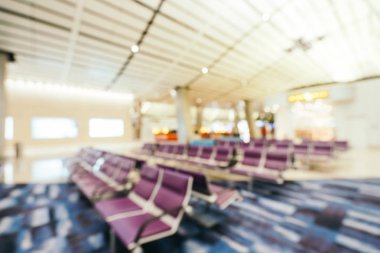 Soyut bulanıklık ve arka plan için Havaalanı terminal iç defocused