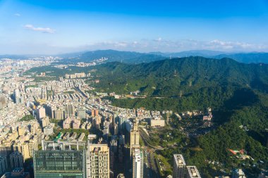 Tayvan Taipei şehir manzarası bina güzel mimari