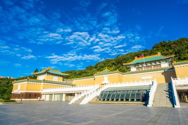 Taipei Ulusal Sarayı Müzesi Tayvan seyahat için dönüm noktası dış bina güzel mimari