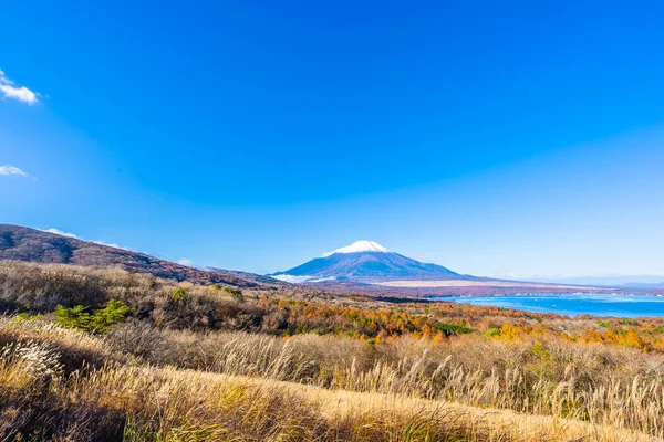 Fuji Dağı Yamanakako Yamanaka Gölü Sonbahar Sezonu Japonya Nın Güzel — Stok fotoğraf