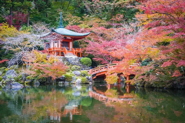 Piękna Daigoji Świątynia Kolorowe Drzewa Liści Sezonie Jesiennym Kyoto Japonia — Zdjęcie stockowe
