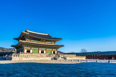 Gyeongbokgung Sarayı Seul Güney Kore'de bina güzel mimari