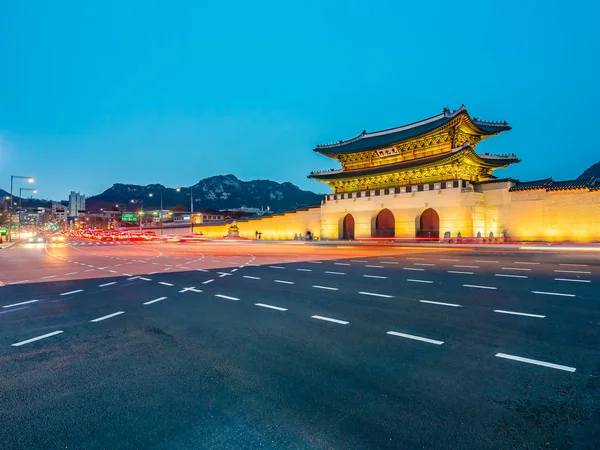 Magnifique Bâtiment Architecture Palais Gyeongbokgung Point Repère Séoul Corée Sud — Photo