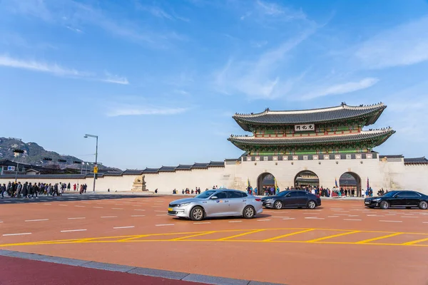 Сеул Южная Корея Декабря 2018 Красивая Архитектура Кёнбокгун Дворец Является — стоковое фото
