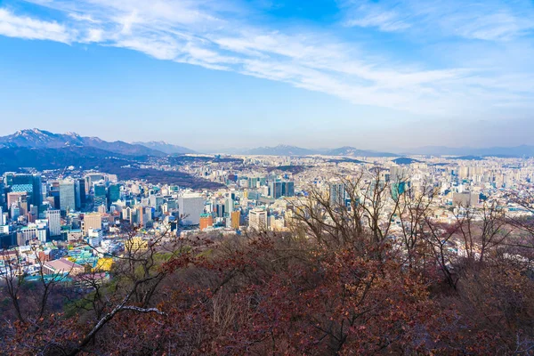 Güzel manzara ve mimari ve Seoul city Güney Kore bina cityscape