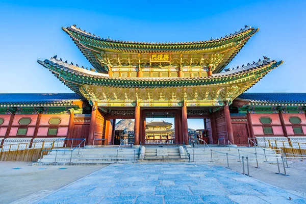 Krásná Architektura Budovy Gyeongbokgung Palace Soulu Jižní Korea — Stock fotografie