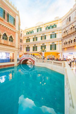 Macau, Çin - 8 Eylül 2018: Venedik m dönüm noktası olan