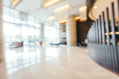 Soyut bulanıklık ve arka plan için otel lobisi.