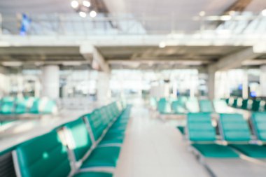 Soyut bulanıklık ve arka plan için Havaalanı terminal iç defocused