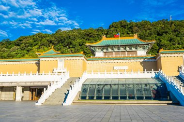 Taipei Ulusal Sarayı Müzesi Tayvan seyahat için dönüm noktası dış bina güzel mimari