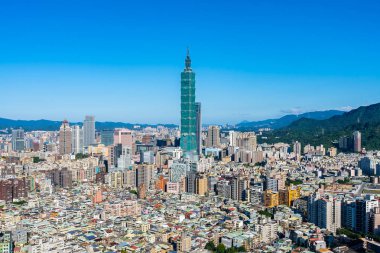 Tayvan Taipei şehir manzarası bina güzel mimari